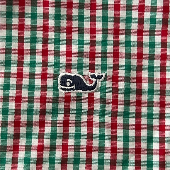 Vineyard Vines boys Size Large (16) long sleeve button down plaid Whale shirt - Picture 2 of 8